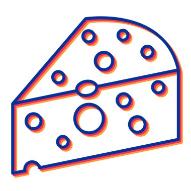 Peynir. Web simgesi basit illüstrasyon