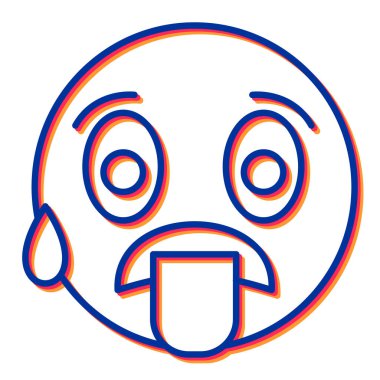 yüz ifadesi simge vektör illüstrasyon tasarımı