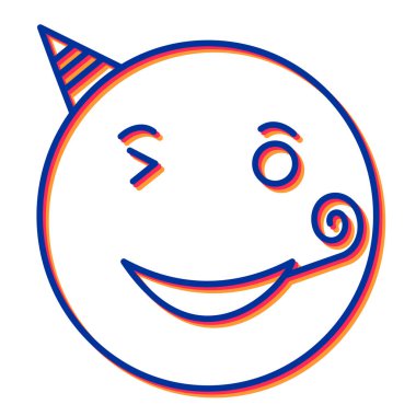 yüz ifadesi simge vektör illüstrasyon tasarımı