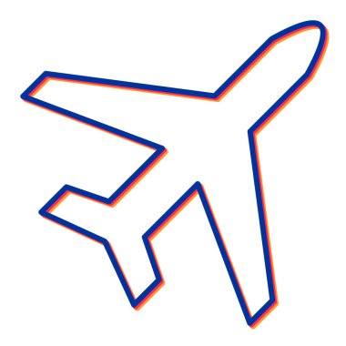 uçak ikonu vektör illüstrasyonu