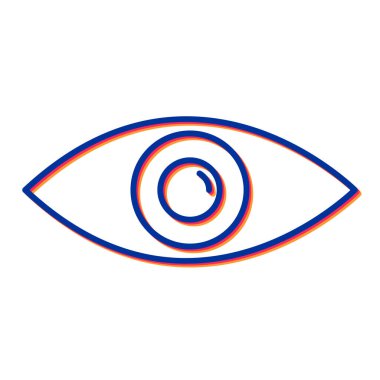 Göz simgesi vektör illüstrasyonu