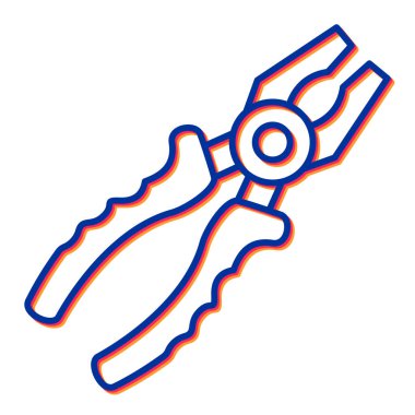 Kerpetenin çizgi simgesinin vektör çizimi