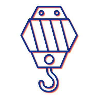 Vinç kancası ikonu. vektör illüstrasyonu