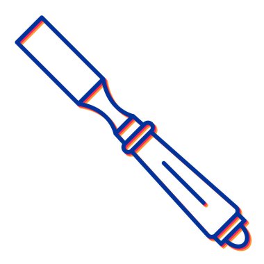 Boyanın izole edilmiş tek çizgi simgesinin vektör çizimi