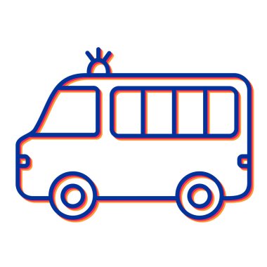 ambulans simgesi vektör illüstrasyonu