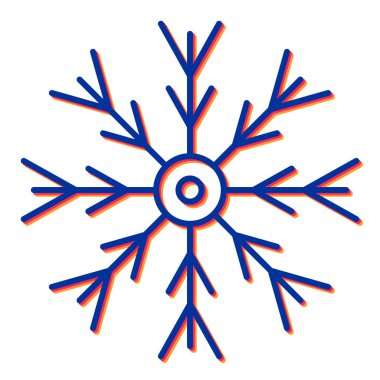 kar Tanesi simgesi vektör çizimi