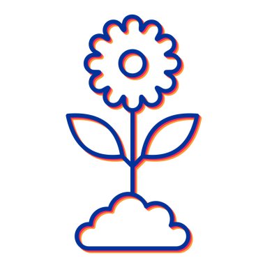 çiçek simgesi vektör illüstrasyonu