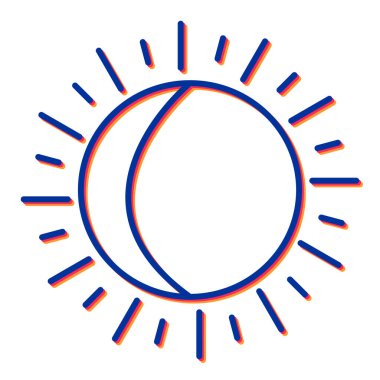 Güneş Simgesi Vektör illüstrasyonu