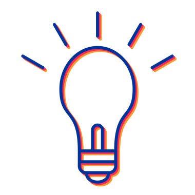 Ampul simgesinin vektör illüstrasyonu