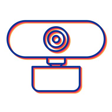 Web kamera simgesinin vektör illüstrasyonu