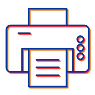 Yazıcı. Web simgesi basit illüstrasyon