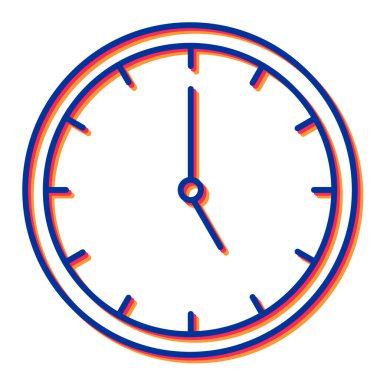 Saat simgesi. vektör illüstrasyonu