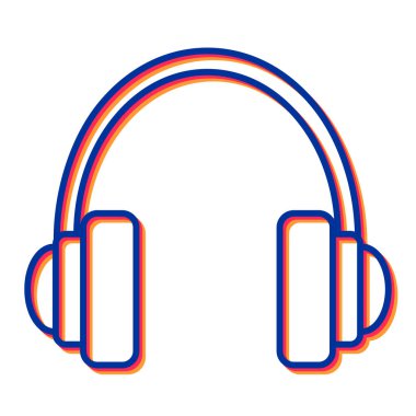 kulaklık simgesi vektör illüstrasyonu