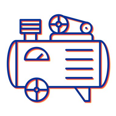 Araba tamir ikonu vektörü. Ana hatlı ambulans aracı tabelası. izole edilmiş sınır sembolü çizimi