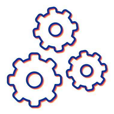 dişli simgesi vektör illüstrasyonu