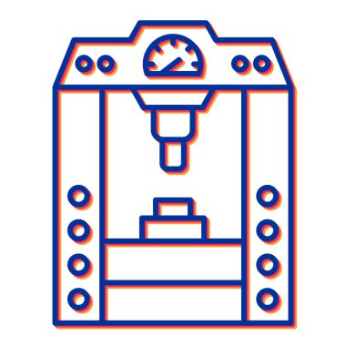 Robotik kol makinesi simgesi. Beyaz arkaplanda izole edilmiş web tasarımı için robot el vektör çizimi sembolü