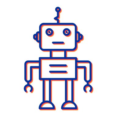 robot ikon vektör illüstrasyonu