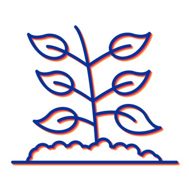 Bir bitki simgesinin vektör illüstrasyonu