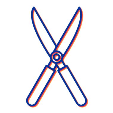 makas simgesi vektör illüstrasyonu