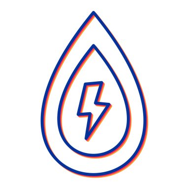 Bir yıldırımın vektör çizimi