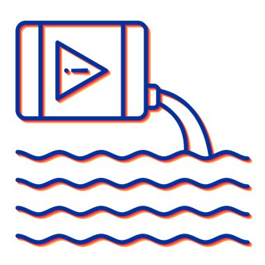 Bir su simgesinin vektör illüstrasyonu