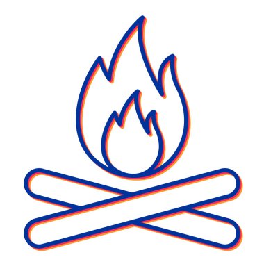 ateş alevi simgesi vektör illüstrasyon tasarımı