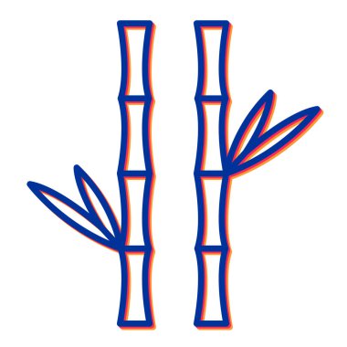 Bambu çubukları ikon vektör illüstrasyon tasarımı