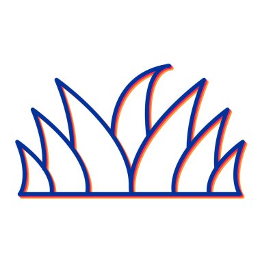 Bir alev simgesinin vektör illüstrasyonu