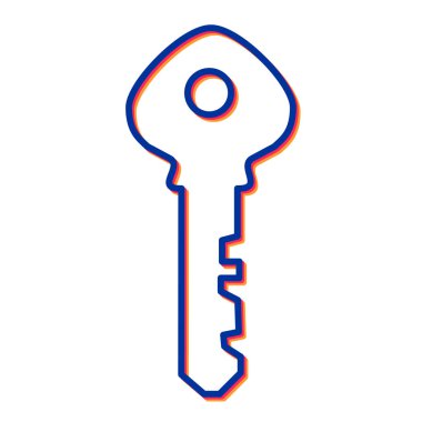 anahtar web simgesi basit tasarım illüstrasyonu