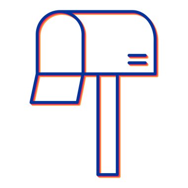 posta kutusu simgesi, basit tasarım vektör çizimi