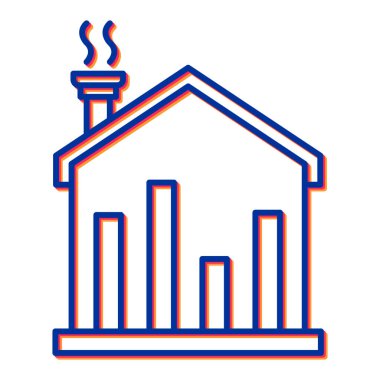 Modern b 'nin vektör illüstrasyonu simge çizgisi yok.