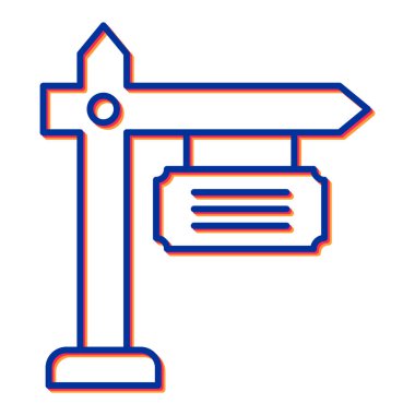 sokak işareti web simgesi basit tasarım illüstrasyonu