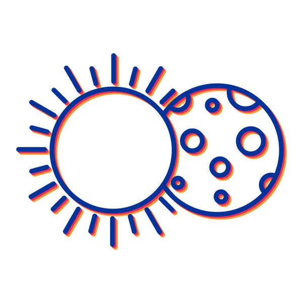 Vektor Ikony Slunce Značka Tenké Čáry Izolovaný Obrysový Symbol Ilustrace — Stockový vektor
