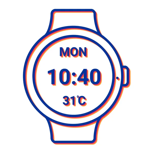 Stopwatch Icon Flat Illustration Watch Vector Icons Web — Stock Vector