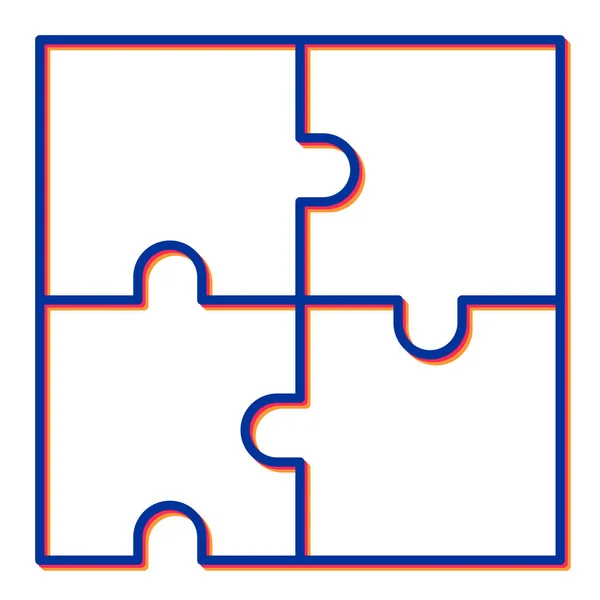 Puzzle Ícone Ilustração Vetorial — Vetor de Stock