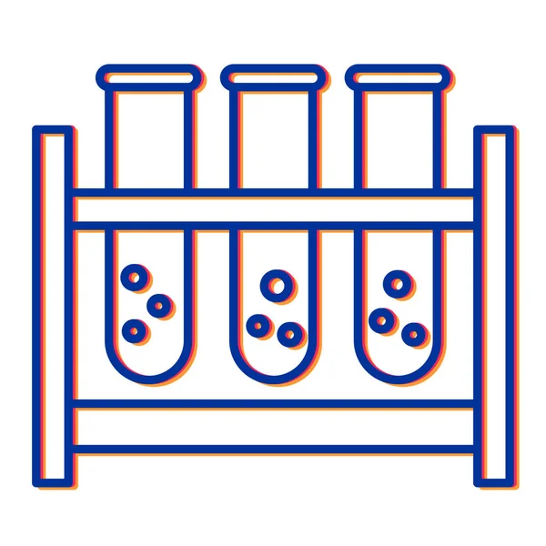 Uji Tabung Vektor Ikon Tanda Peralatan Laboratorium Ilustrasi Simbol Kontur - Stok Vektor