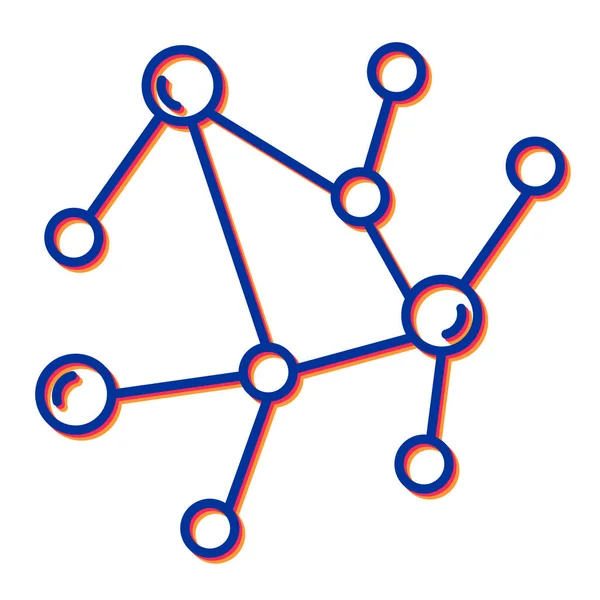 Illustrazione Del Vettore Dell Icona Della Molecola — Vettoriale Stock