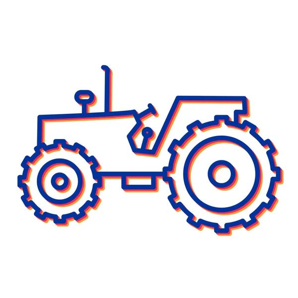 Traktor Ikon Vektor Illustration — Stock vektor