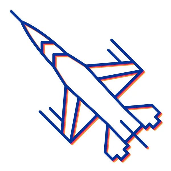 Ilustrasi Vektor Ikon Pesawat Terbang - Stok Vektor