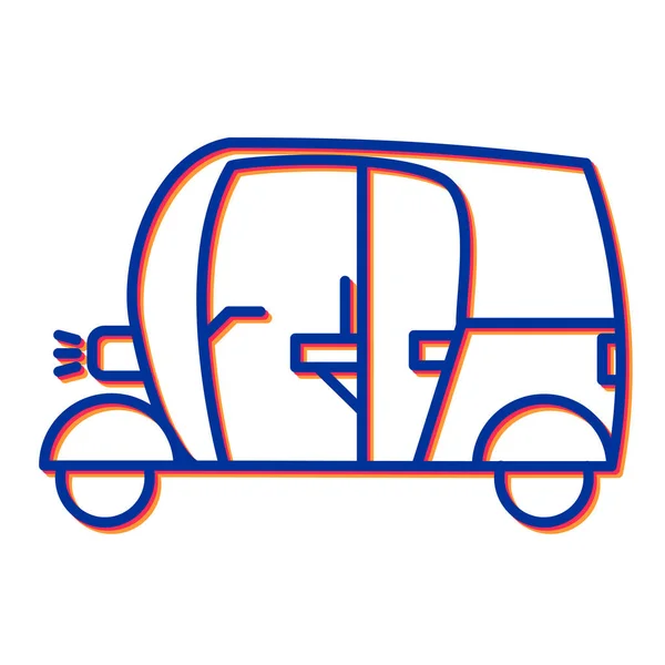 Icono Transporte Coche Esquema Ilustración Los Iconos Vectores Camiones Reparto — Vector de stock