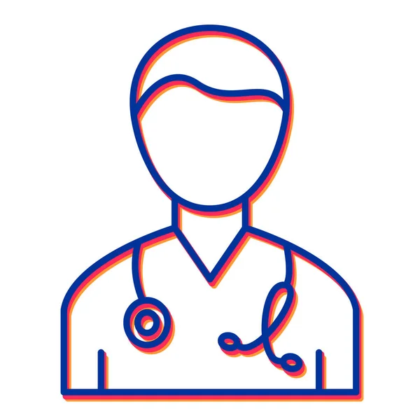 Läkare Vektor Ikon Tecken Symbol Illustration — Stock vektor