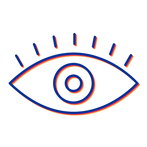 Eye Vector Line Icon — Stock Vector