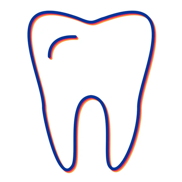 牙齿图标 牙科符号 矢量说明 — 图库矢量图片