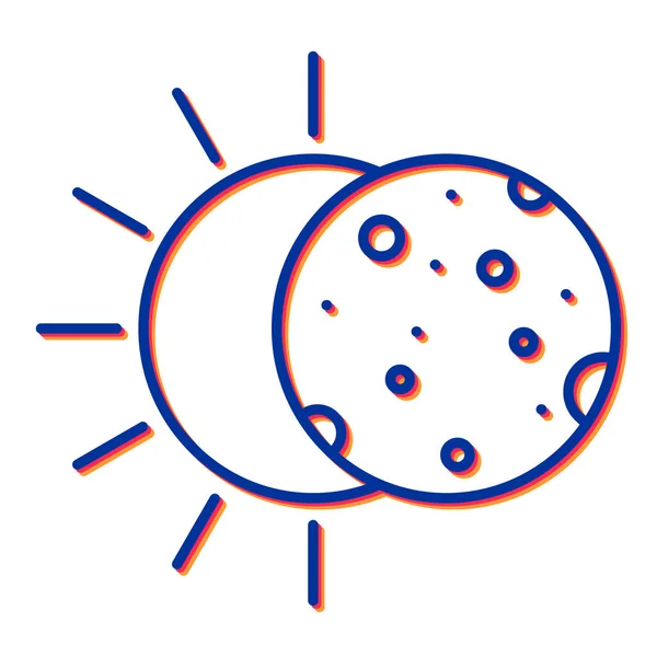 Solar Eclipse Icon Vector Isolated Symbol — Stock Vector