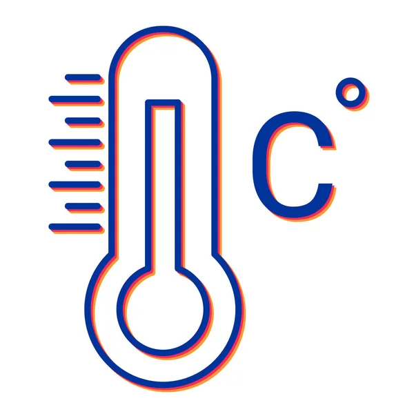 Celsius Thermometer Pictogram Vector Illustratie — Stockvector