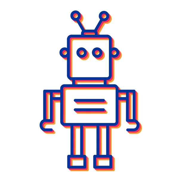 Vektorillustration Des Robotersymbols — Stockvektor