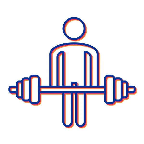 Графический Дизайн Иконок Фитнеса Бодибилдинга — стоковый вектор