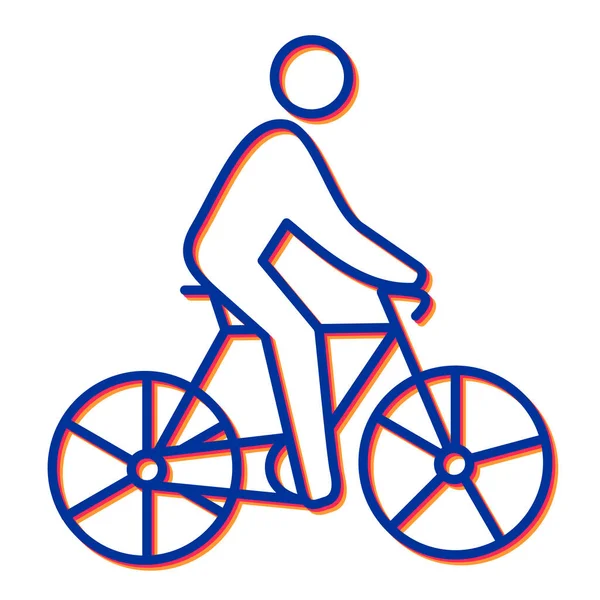 Man Riding Bicycle Icon Vector Illustration Design — Stock Vector