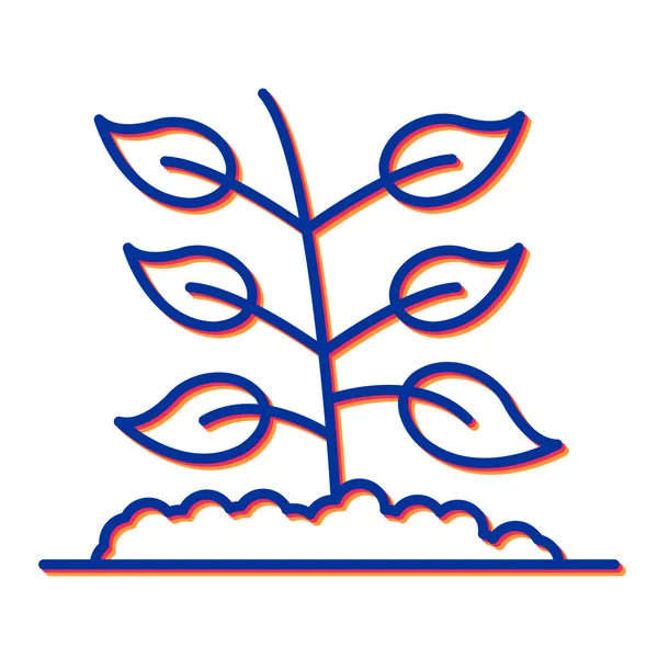 Bir bitki simgesinin vektör illüstrasyonu