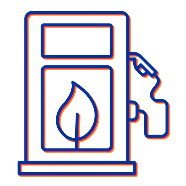 Wektor Ikony Stacji Benzynowej Znak Cienkiej Linii Odizolowany Symbol Konturu — Wektor stockowy